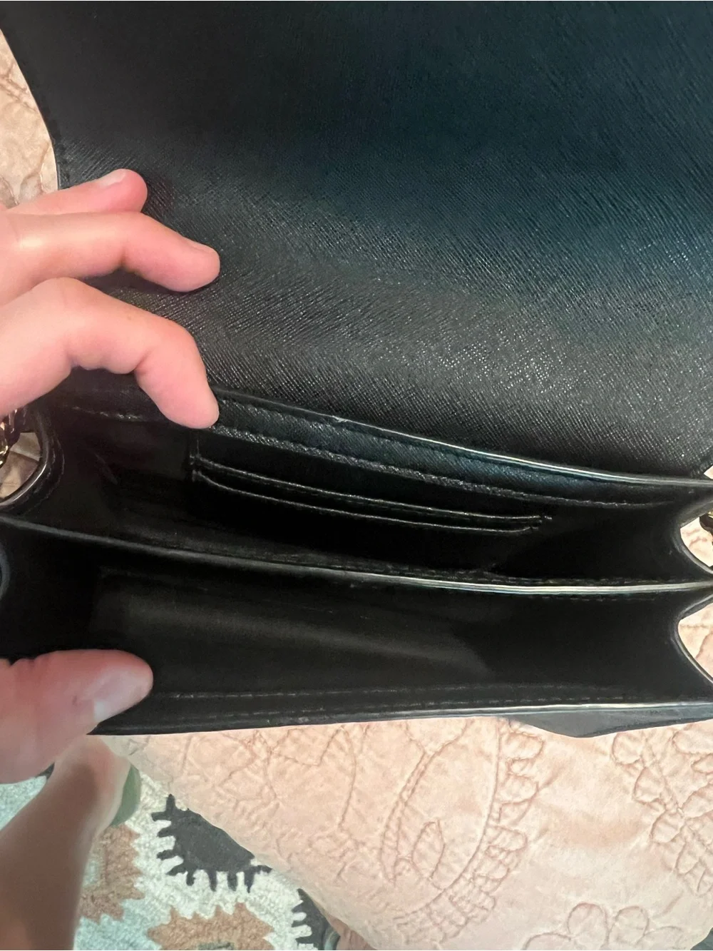 Tory Burch Black Leather Chain Crossbody